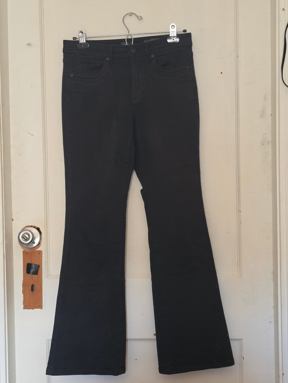 J.Jill Black Women's High Rise Flared Jeans